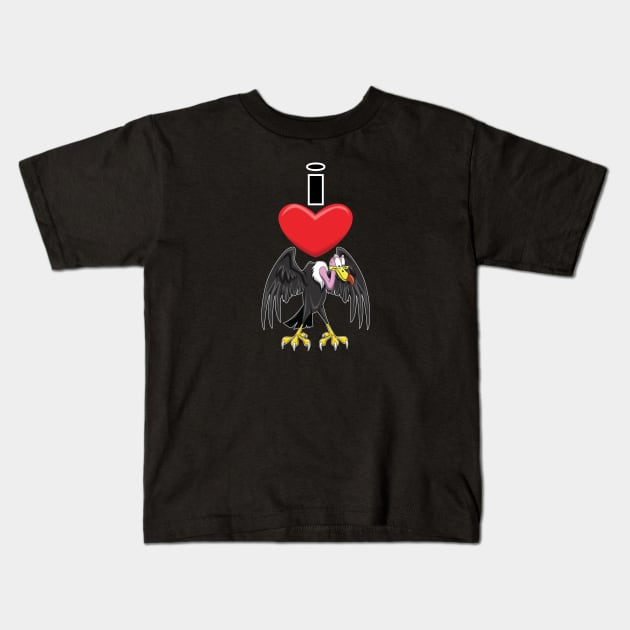 I Heart Vultures Kids T-Shirt by Wickedcartoons